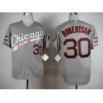 Men's Chicago White Sox #30 David Robertson 2015 Gray Jersey