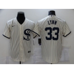 Men's Chicago White Sox #33 Lance Lynn 2021 Cream Field of Dreams Name Cool Base Stitched Nike Jersey