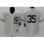 Men's Chicago White Sox #35 Frank Thomas Cream 2021 Field of Dreams Cool Base Jersey