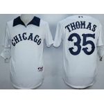 Men's Chicago White Sox #35 Frank Thomas White 1976 Turn Back The Clock Jersey