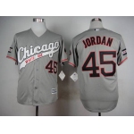 Men's Chicago White Sox #45 Michael Jordan 2015 Gray Jersey