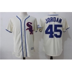 Men's Chicago White Sox #45 Michael Jordan 2017 Cream Stitched MLB Majestic Cool Base Jersey