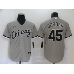 Men's Chicago White Sox #45 Michael Jordan Grey Stitched MLB Cool Base Nike Jersey