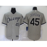 Men's Chicago White Sox #45 Michael Jordan Grey Stitched MLB Flex Base Nike Jersey
