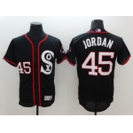 Men's Chicago White Sox #45 Michael Jordan Retired Retired Black Retro 2016 Flexbase Majestic Baseball Jersey