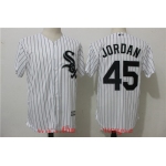 Men's Chicago White Sox #45 Michael Jordan Retired White Home Stitched MLB Majestic Cool Base Jersey