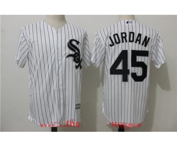 Men's Chicago White Sox #45 Michael Jordan Retired White Home Stitched MLB Majestic Cool Base Jersey