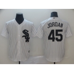 Men's Chicago White Sox 45 Michael Jordan White Cool Base Jersey