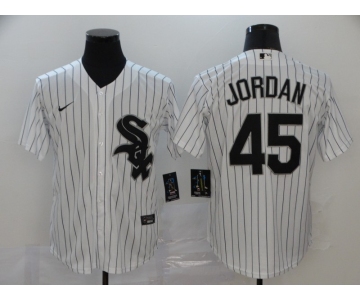 Men's Chicago White Sox #45 Michael Jordan White Stitched MLB Cool Base Nike Jersey