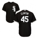 Men's Chicago White Sox #45 Presidential Candidate Hillary Clinton Black Jersey