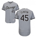 Men's Chicago White Sox #45 Presidential Candidate Hillary Clinton Gray Jersey