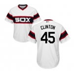 Men's Chicago White Sox #45 Presidential Candidate Hillary Clinton White Pullover Jersey