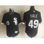 Men's Chicago White Sox #49 Chris Sale Black 2016 Flexbase Majestic Baseball Jersey