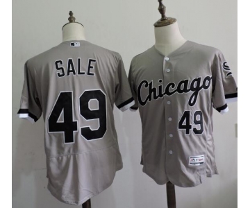 Men's Chicago White Sox #49 Chris Sale Gray Road 2016 Flexbase Majestic Baseball Jersey
