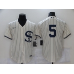 Men's Chicago White Sox #5 Ron Clark 2021 Cream Field of Dreams Cool Base Stitched Nike Jersey