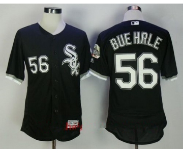 Men's Chicago White Sox #56 Mark Buehrle Retired Black Stitched MLB Majestic Flex Base Jersey with 2005 World Series Patch