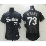 Men's Chicago White Sox #73 Yermin Mercedes Black 2021 City Connect Stitched MLB Flex Base Nike Jersey