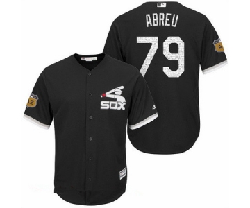 Men's Chicago White Sox #79 Jose Abreu Black 2017 Spring Training Stitched MLB Majestic Cool Base Jersey