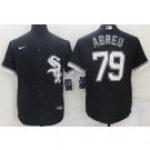 Men's Chicago White Sox #79 Jose Abreu Black Cool Base Stitched Nike Jersey