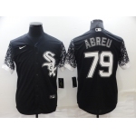 Men's Chicago White Sox #79 Jose Abreu Black Nike Drift Fashion Cool Base Jersey