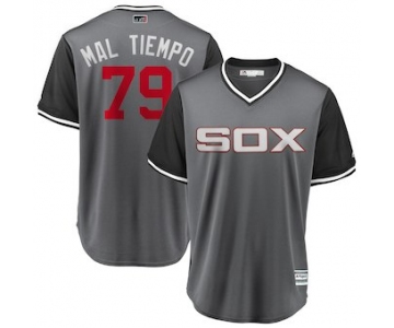 Men's Chicago White Sox 79 Jose Abreu Mal Tiempo Majestic Gray 2018 Players' Weekend Cool Base Jersey