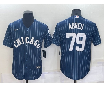 Men's Chicago White Sox #79 Jose Abreu Navy Cool Base Stitched Jersey