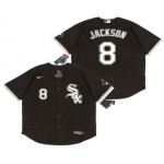 Men's Chicago White Sox #8 Bo Jackson Black Stitched MLB Flex Base Nike Jersey