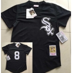 Men's Chicago White Sox #8 Bo Jackson Mesh BP Black Throwback Jersey