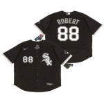 Men's Chicago White Sox #88 Luis Robert Black Stitched MLB Flex Base Nike Jersey