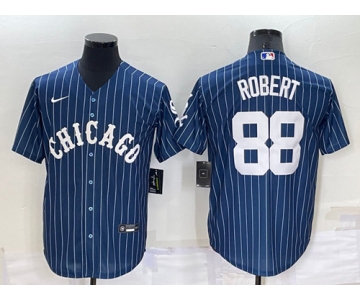 Men's Chicago White Sox #88 Luis Robert Navy Cool Base Stitched Jersey