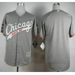 Men's Chicago White Sox Blank 2015 Gray Jersey