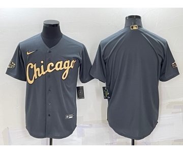 Men's Chicago White Sox Blank Grey 2022 All Star Stitched Cool Base Nike Jersey