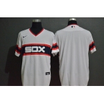 Men's Chicago White Sox Blank White Pullover Mitchell & Ness Throwback Stitched MLB Nike Jersey