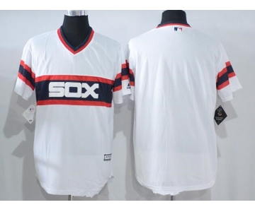 Men's Chicago White Sox Blank White Pullover Stitched MLB Majestic Cool Base Jersey