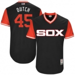 Men's Chicago White Sox Derek Holland Dutch Majestic Black 2017 Players Weekend Authentic Jersey