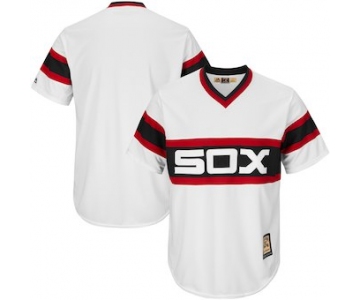 Men's Chicago White Sox Majestic Blank White Big & Tall Cooperstown Collection Cool Base Replica Team Jersey