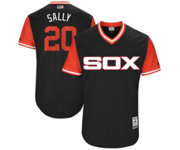 Men's Chicago White Sox Tyler Saladino Sally Majestic Black 2017 Players Weekend Authentic Jersey