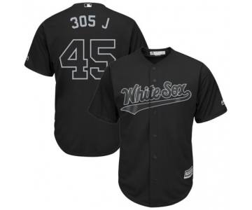 White Sox #45 Michael Jordan Black 305 J Players Weekend Cool Base Stitched Baseball Jersey