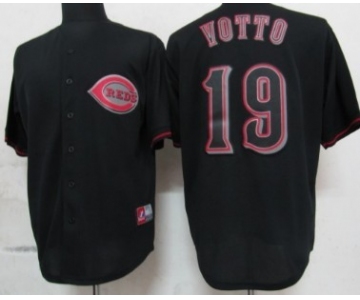 Cincinnati Reds #19 Joey Votto Black Fashion Jersey