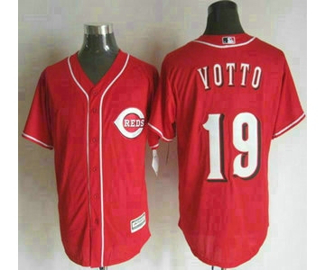 Men's Cincinnati Reds #19 Joey Votto Alternate Red 2015 MLB Cool Base Jersey