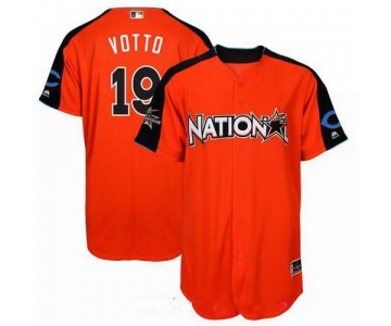 Men's National League Cincinnati Reds #19 Joey Votto Majestic Orange 2017 MLB All-Star Game Home Run Derby Player Jersey