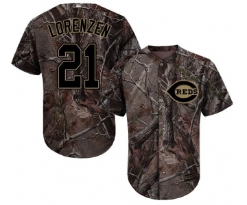 Cincinnati Reds #21 Michael Lorenzen Camo Realtree Collection Cool Base Stitched MLB Jersey