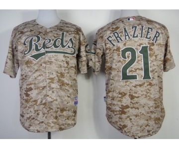 Cincinnati Reds #21 Todd Frazier 2014 Camo Jersey