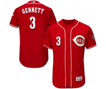 Cincinnati Reds #3 Scooter Gennett Red Flexbase Authentic Collection Stitched MLB Jersey