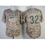 Cincinnati Reds #32 Jay Bruce 2014 Camo Jersey