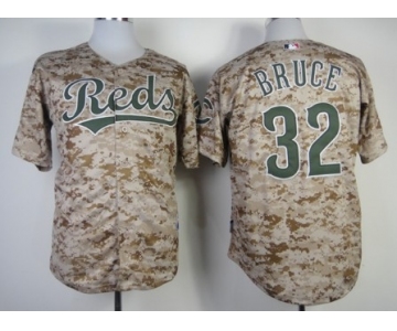 Cincinnati Reds #32 Jay Bruce 2014 Camo Jersey