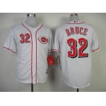 Cincinnati Reds #32 Jay Bruce White Jersey