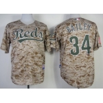 Cincinnati Reds #34 Homer Bailey 2014 Camo Jersey