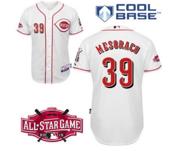 Cincinnati Reds #39 Devin Mesoraco 2015 All-Star Patch White Jersey