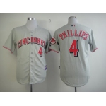 Cincinnati Reds #4 Brandon Phillips Gray Jersey